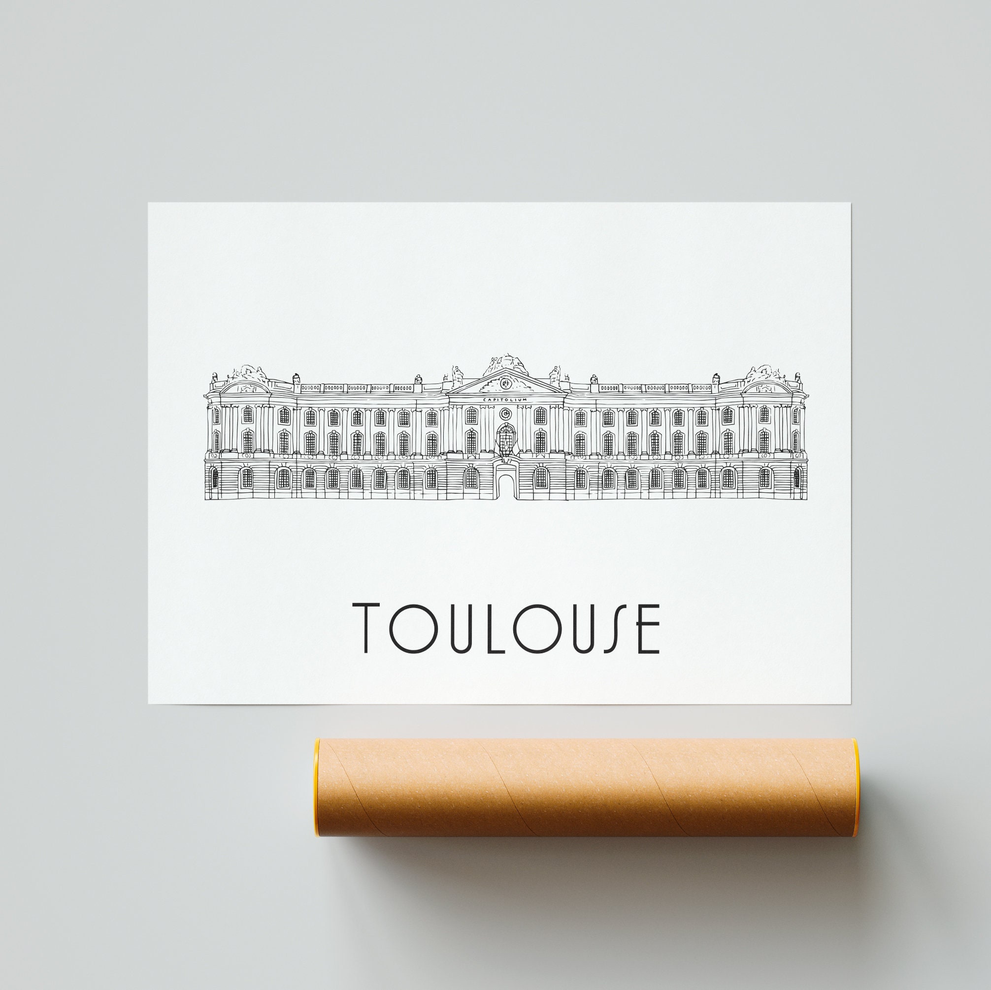 Affiche Toulouse - Papier A4/A3