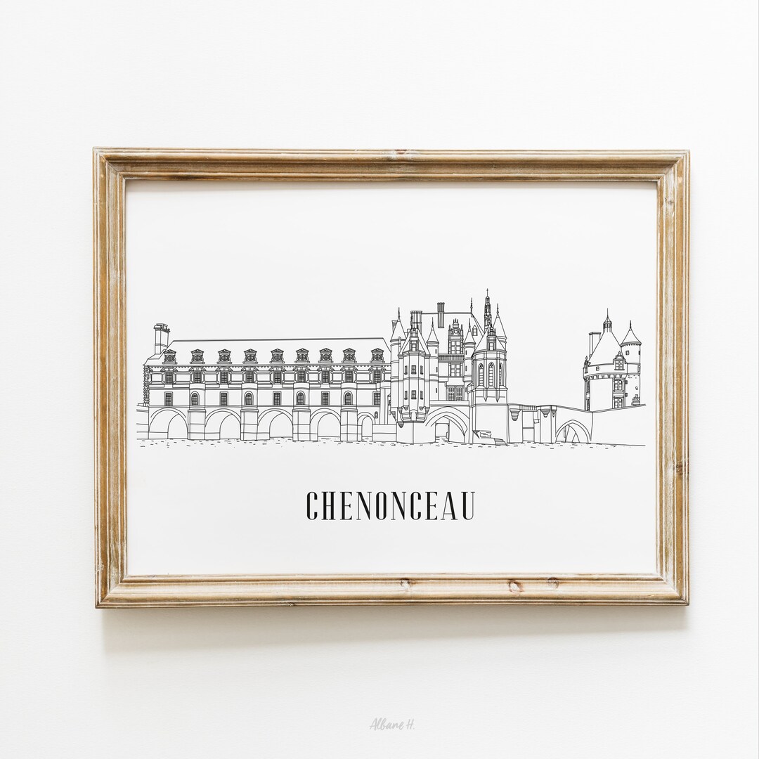 Chenoise Print Chenonceau Poster - A4 / A3 Paper - Etsy
