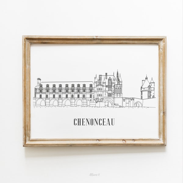 Chenonceau poster - A4 / A3 paper