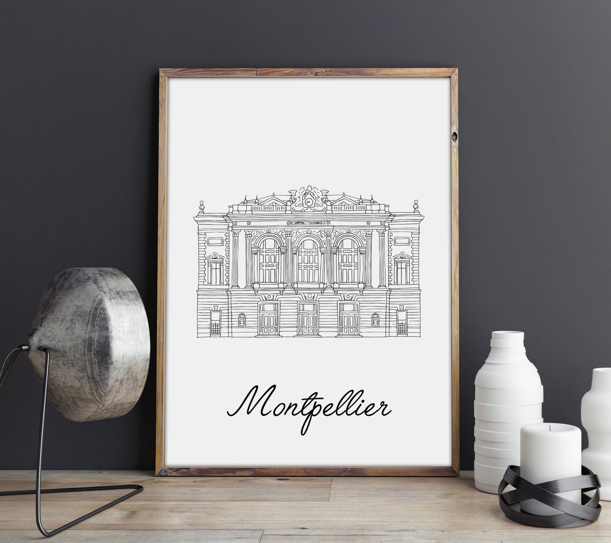 Affiche Montpellier - Papier A4/A3