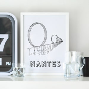 Nantes poster - Buren rings / Banana shed - A4 / A3 paper