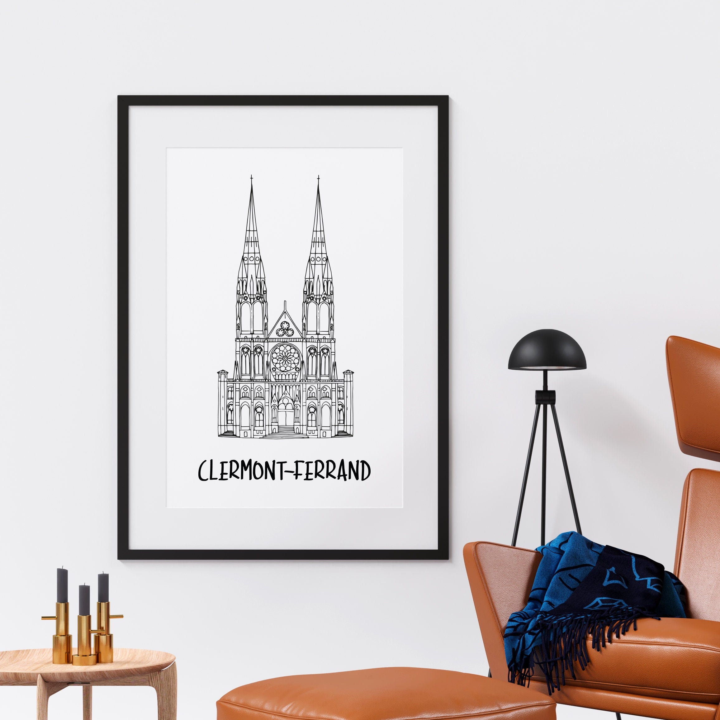 Affiche Clermont-Ferrand - Papier A4/A3