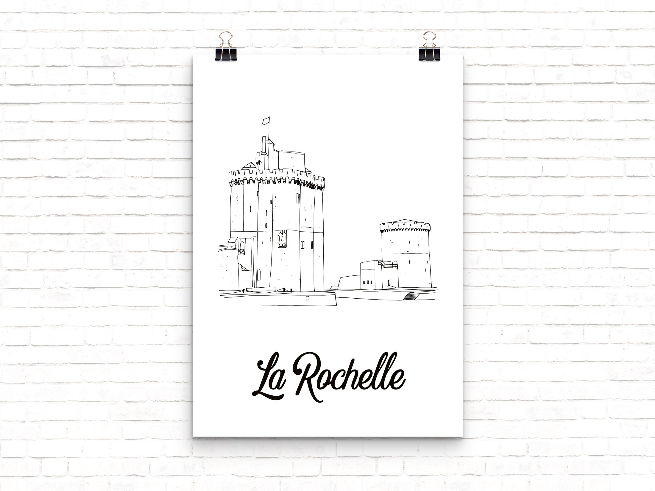 Affiche La Rochelle - Papier A4/A3