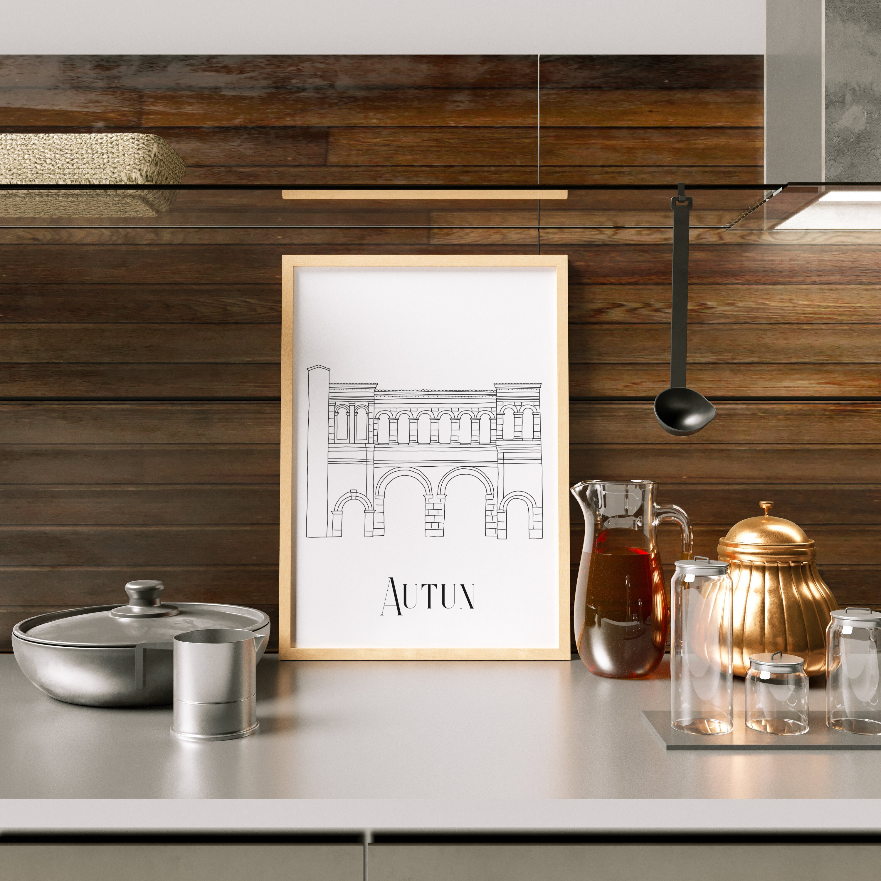 Affiche Autun - Papier A4/A3