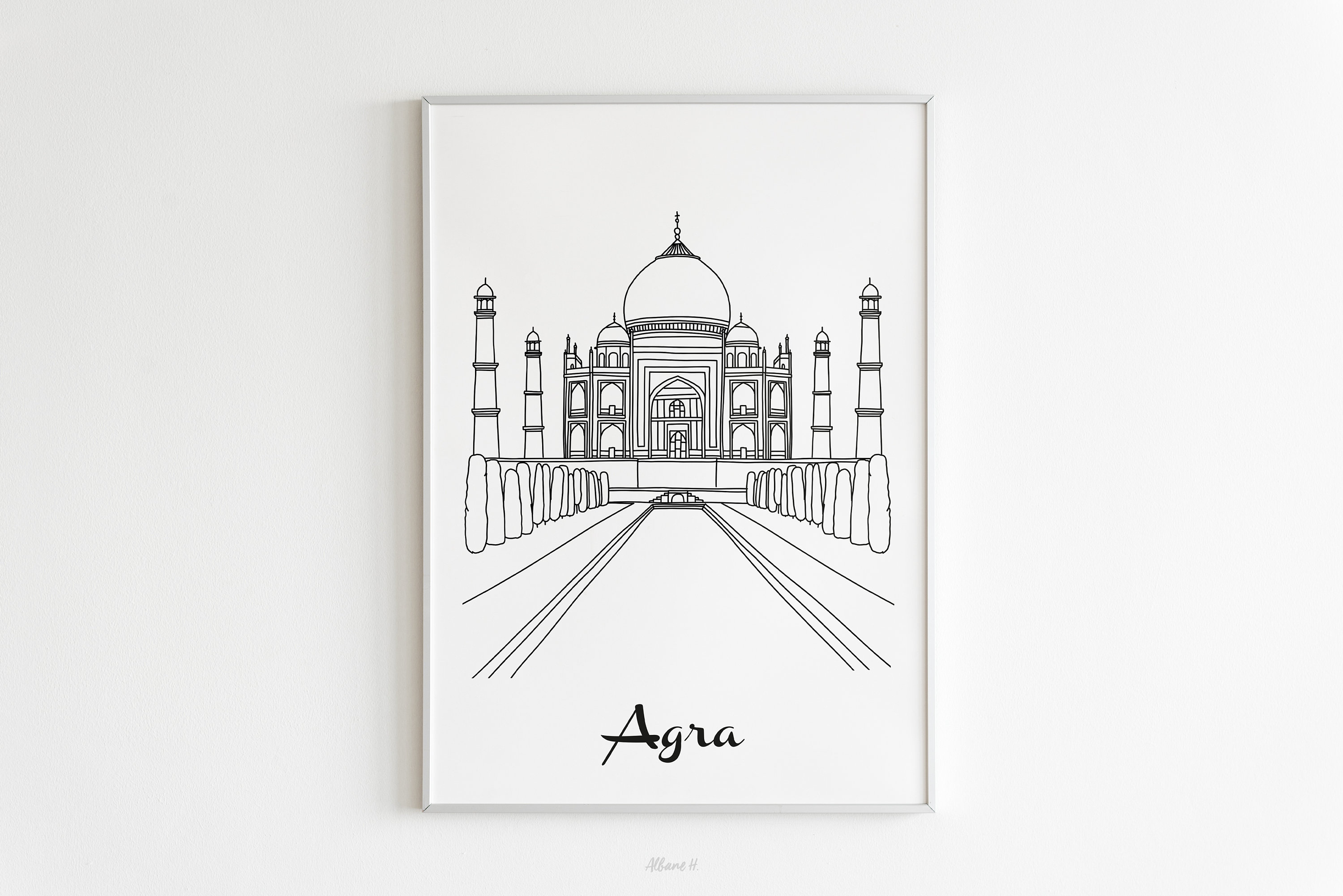 Affiche Agra - Papier A4/A3