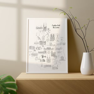 Centre-Val-de-Loire - Poster of kleurplaat A3 / 50x70 - Papier