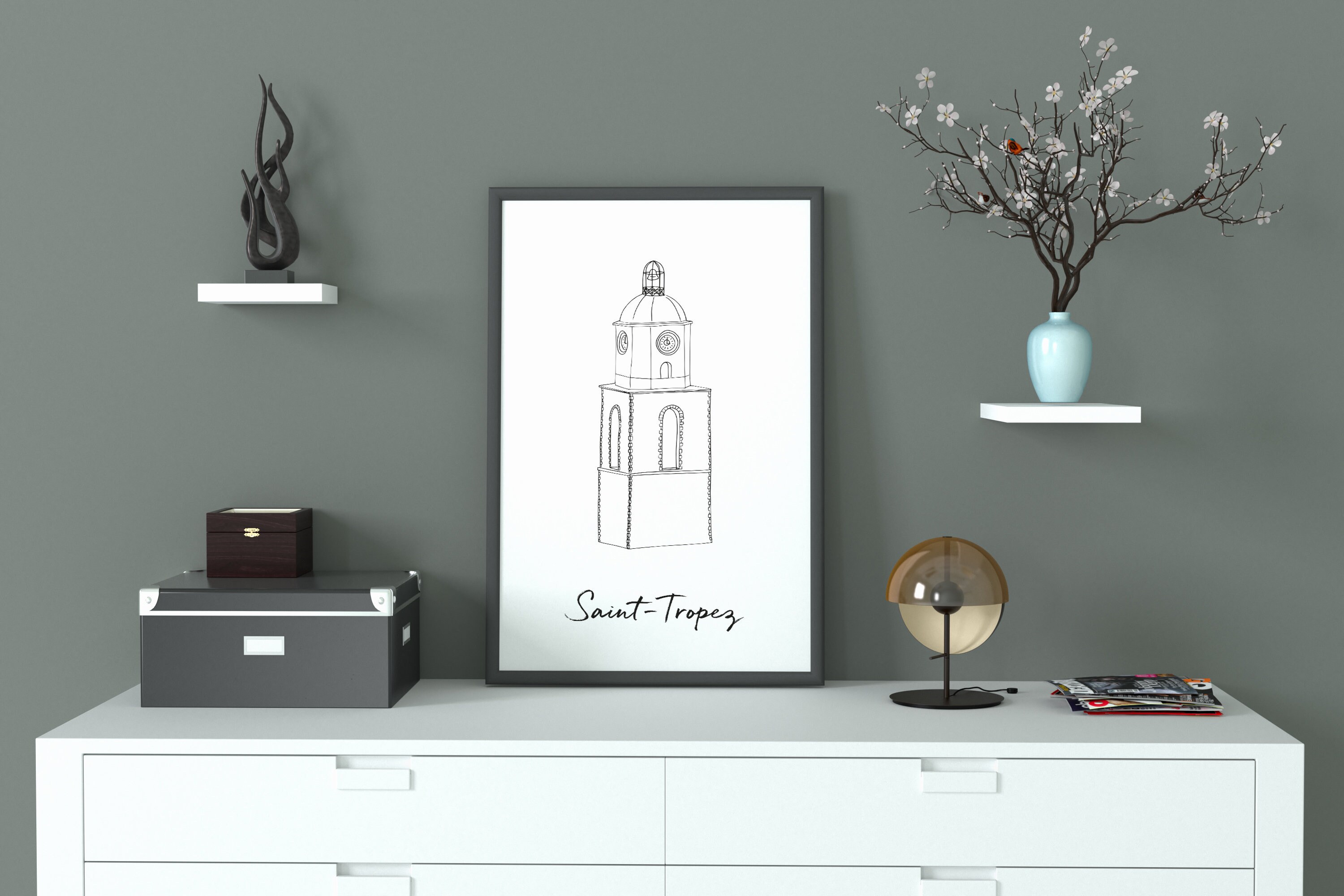 Affiche Saint-Tropez - Papier A4/A3