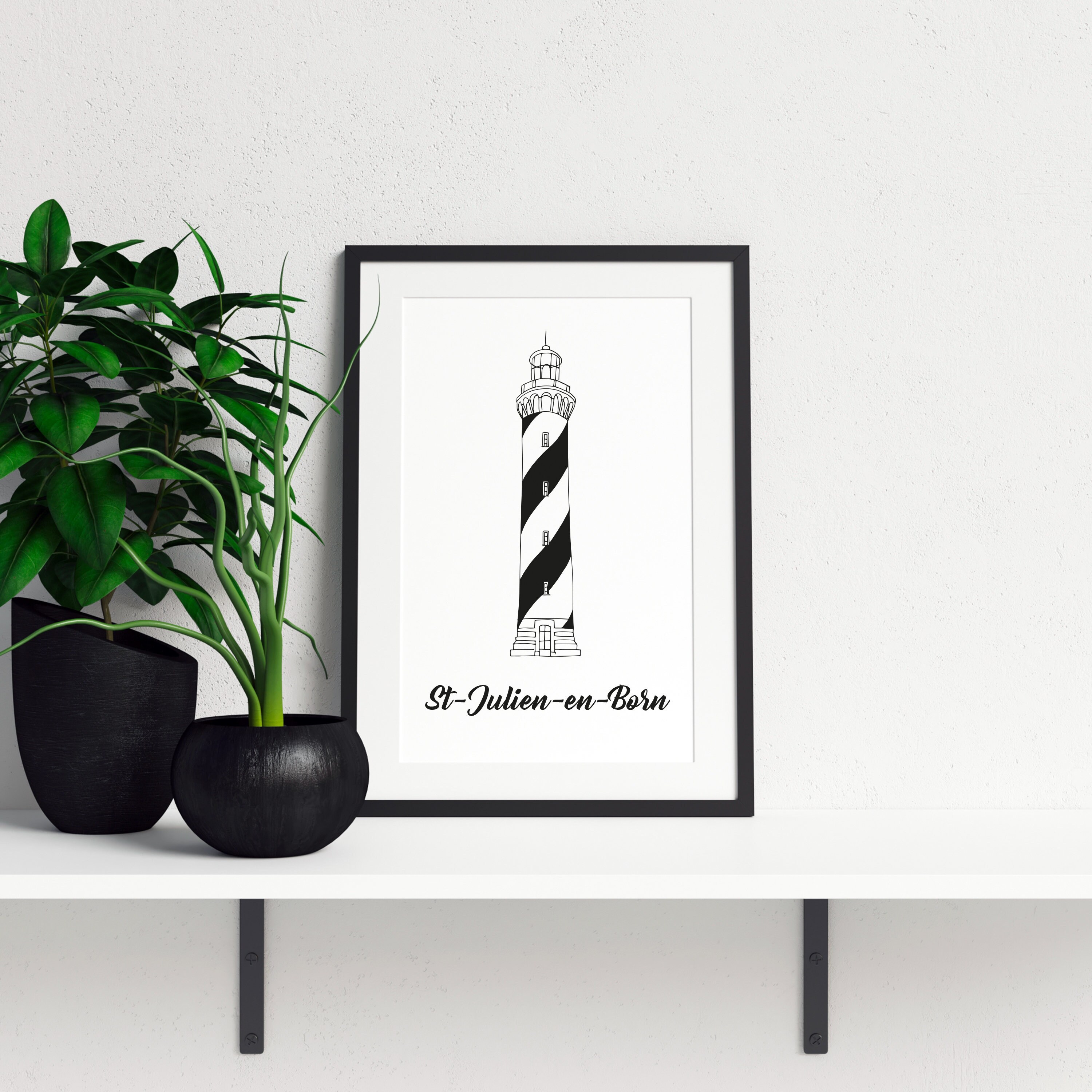 Affiche Saint-Julien-En-Born - Papier A4/A3