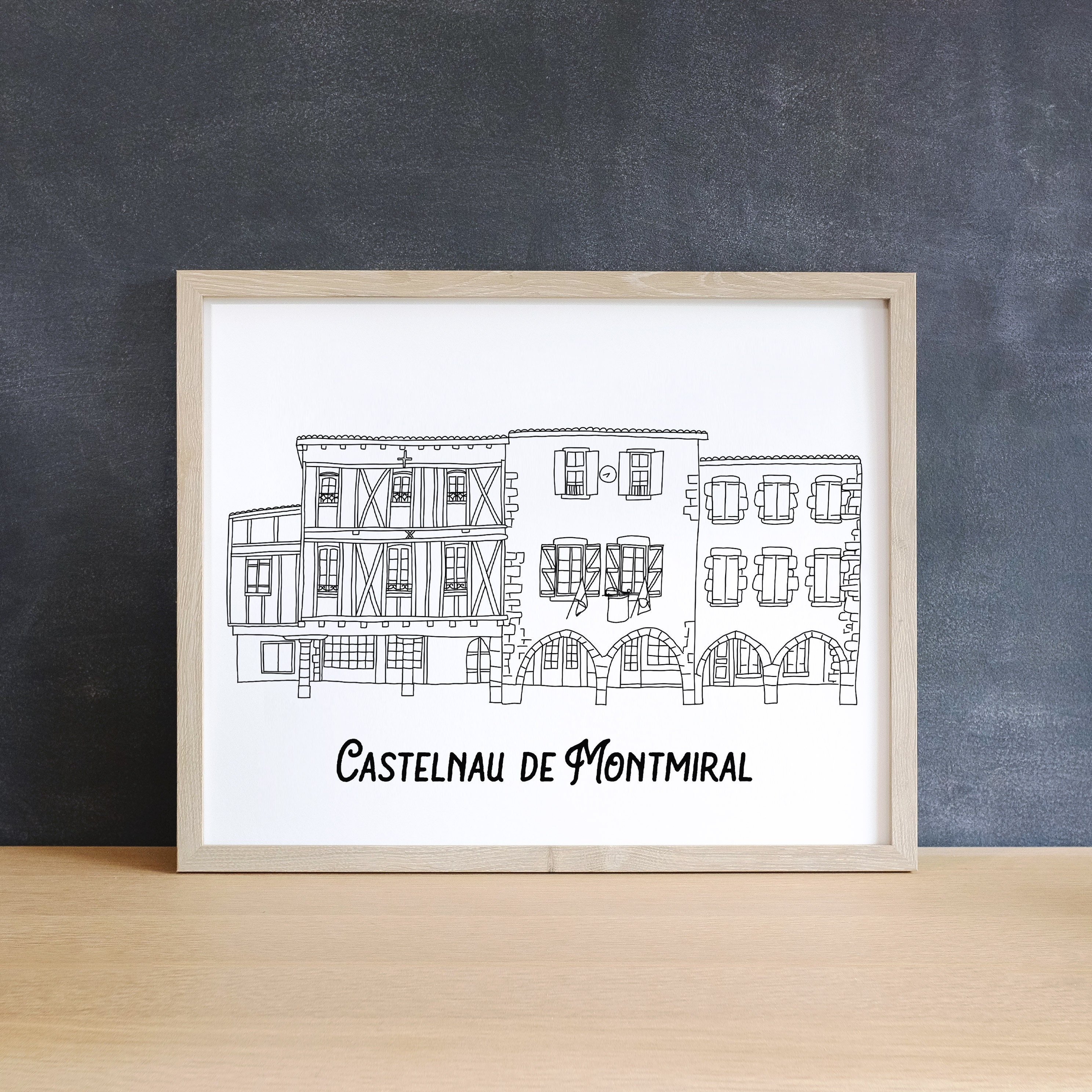 Affiche Castelnau de Montmiral - Papier A4/A3