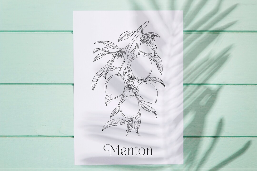 Menton Poster - A4 / A3 / 40x60 Paper - Etsy