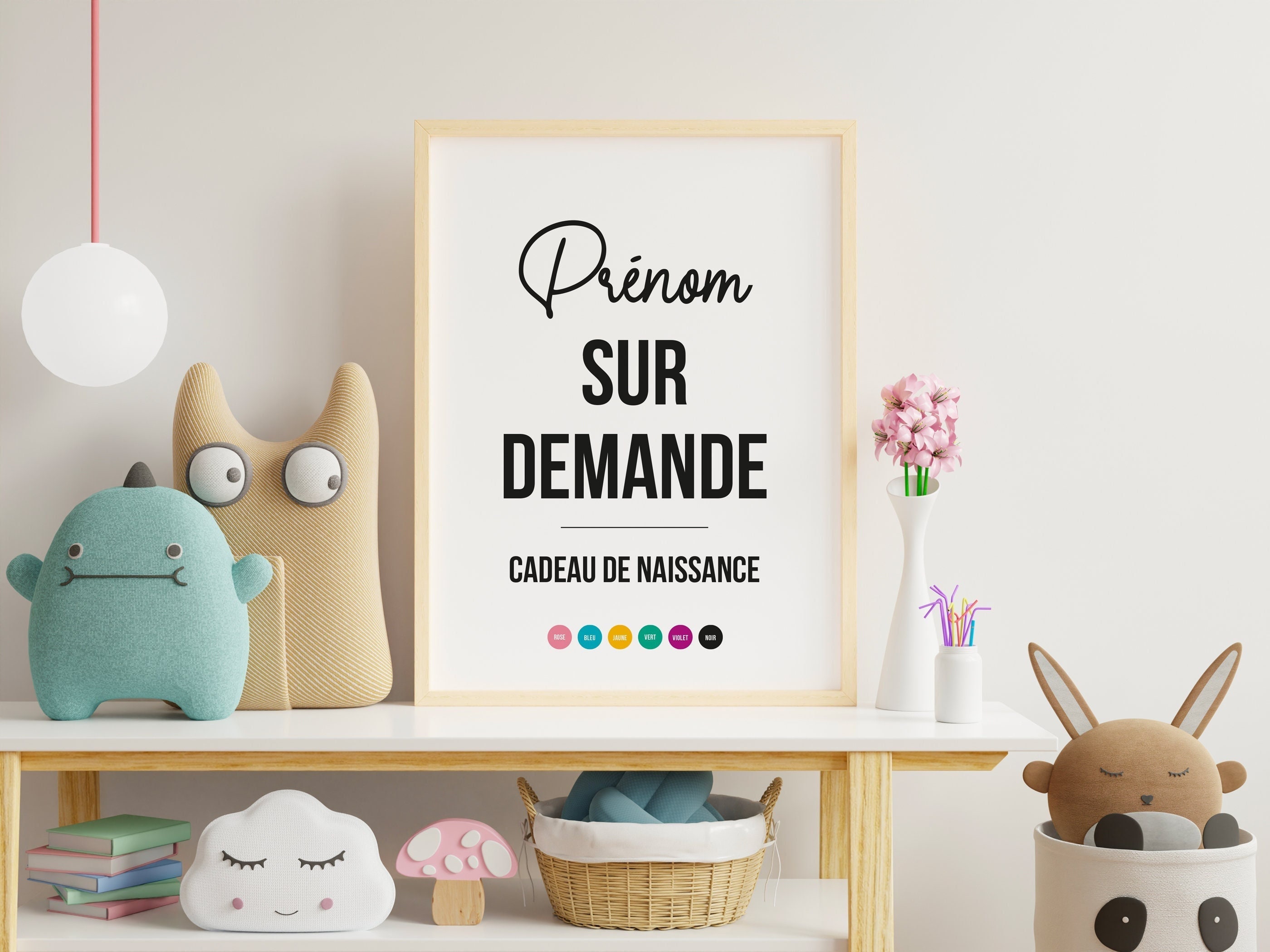 Affiche Prénom sur Demande - Papier A4/A3