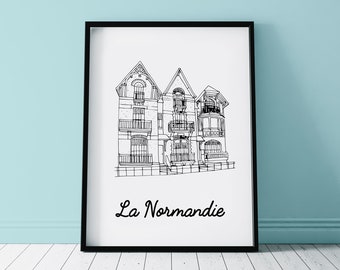 Normandie Poster - Papier A4 / A3 / 40x60