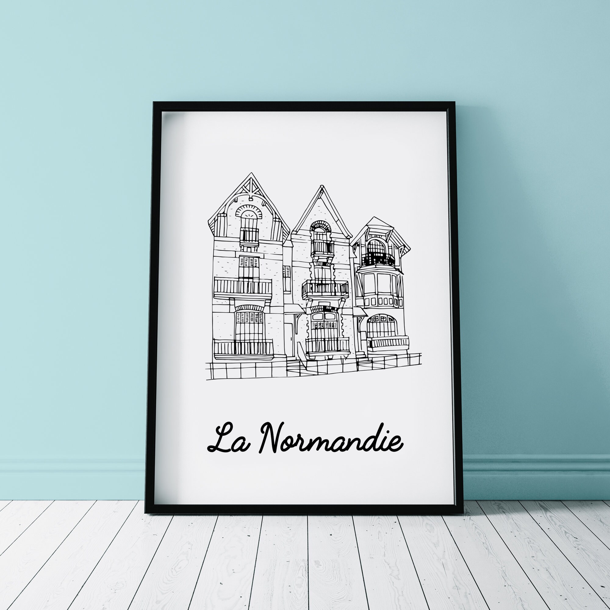 Affiche La Normandie - Papier A4/A3