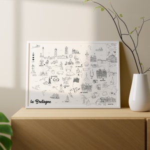 Bretagne - Poster oder Malvorlage A3 / 50x70 - Papier