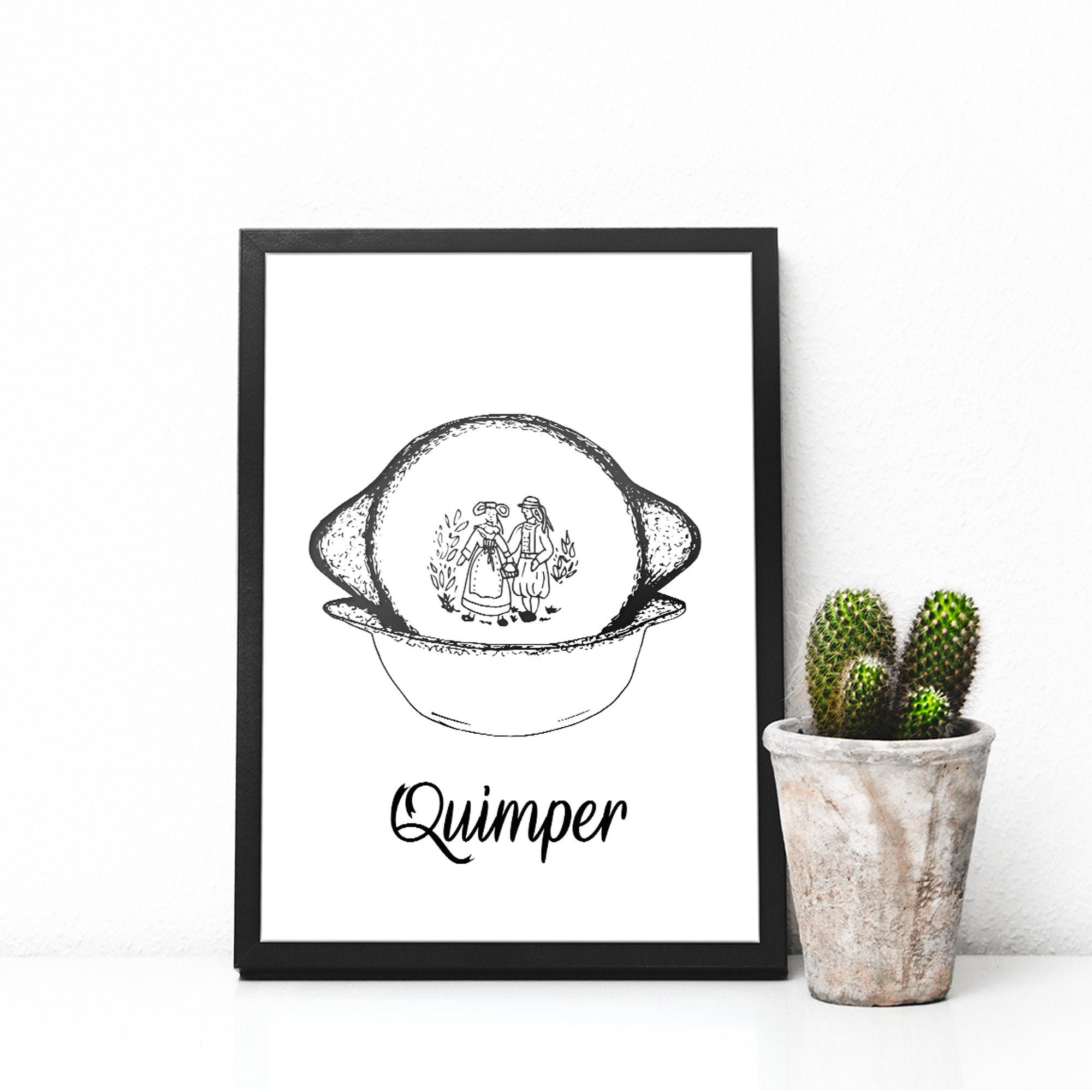 Poster Quimper - Paper A4 / A3 / 40x60