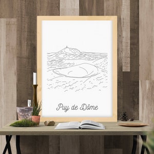 Plakat Puy-de-Dôme - papier A4/A3/40x60