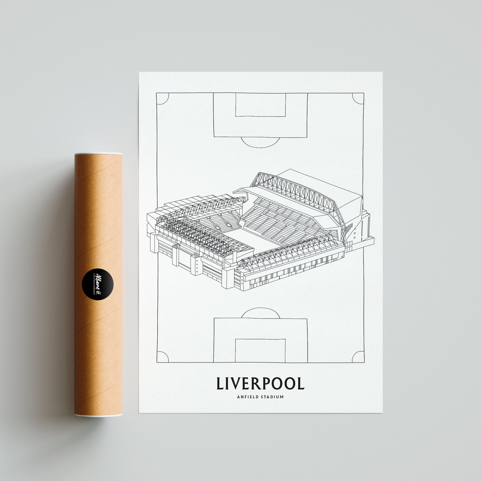Liverpool Poster - Anfield Stadium - A4 / A3 / 40x60 Paper - Etsy