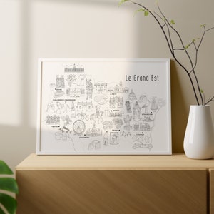 Le Grand-Est - Affiche ou coloriage A3 / 50x70 - Papier