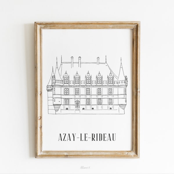 Azay-le-Rideau poster - A4 / A3 / 40x60 paper