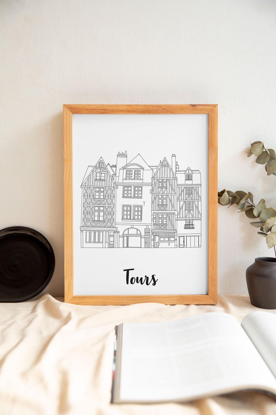 【SALE】PASTELRIB アートポスター（A4サイズ）#8116 Tours Poster - A4 / A3 / 40x60 Paper - Etsy
