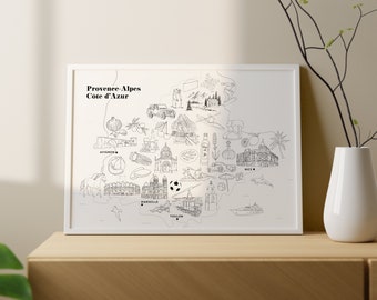 L'Occitanie - Poster or coloring page A3 / 50x70 - Paper