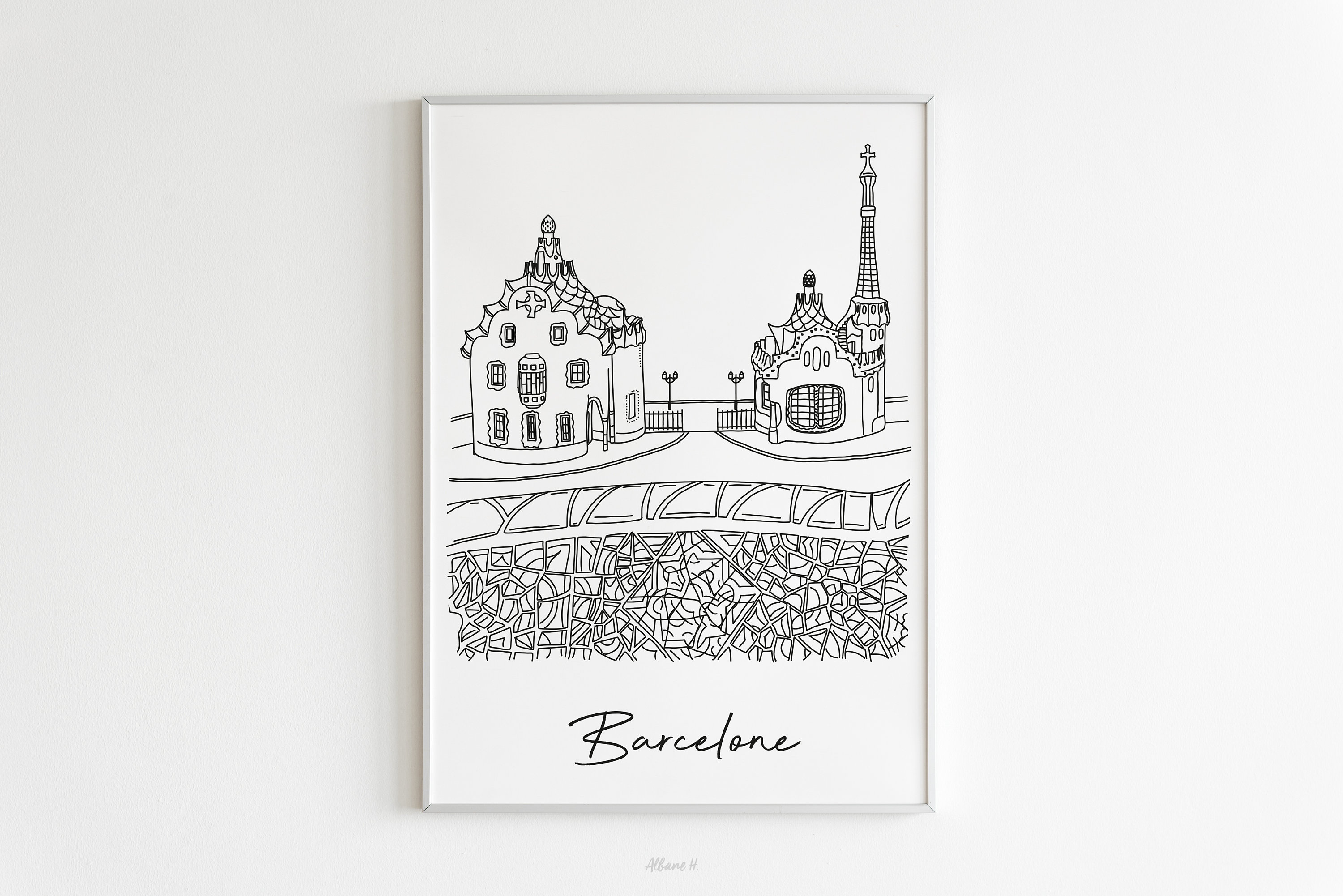 Affiche Barcelone - Papier A4/A3