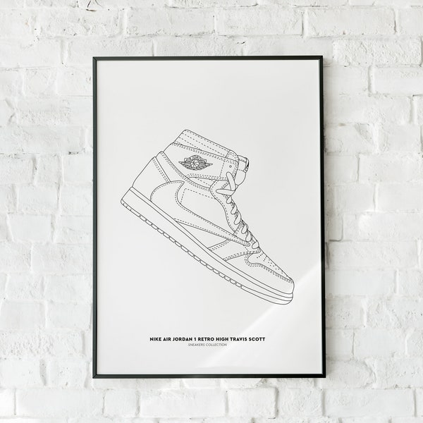 Sneakers Poster - Nike Air Jordan 1 - A4 / A3 / 40x60 Paper