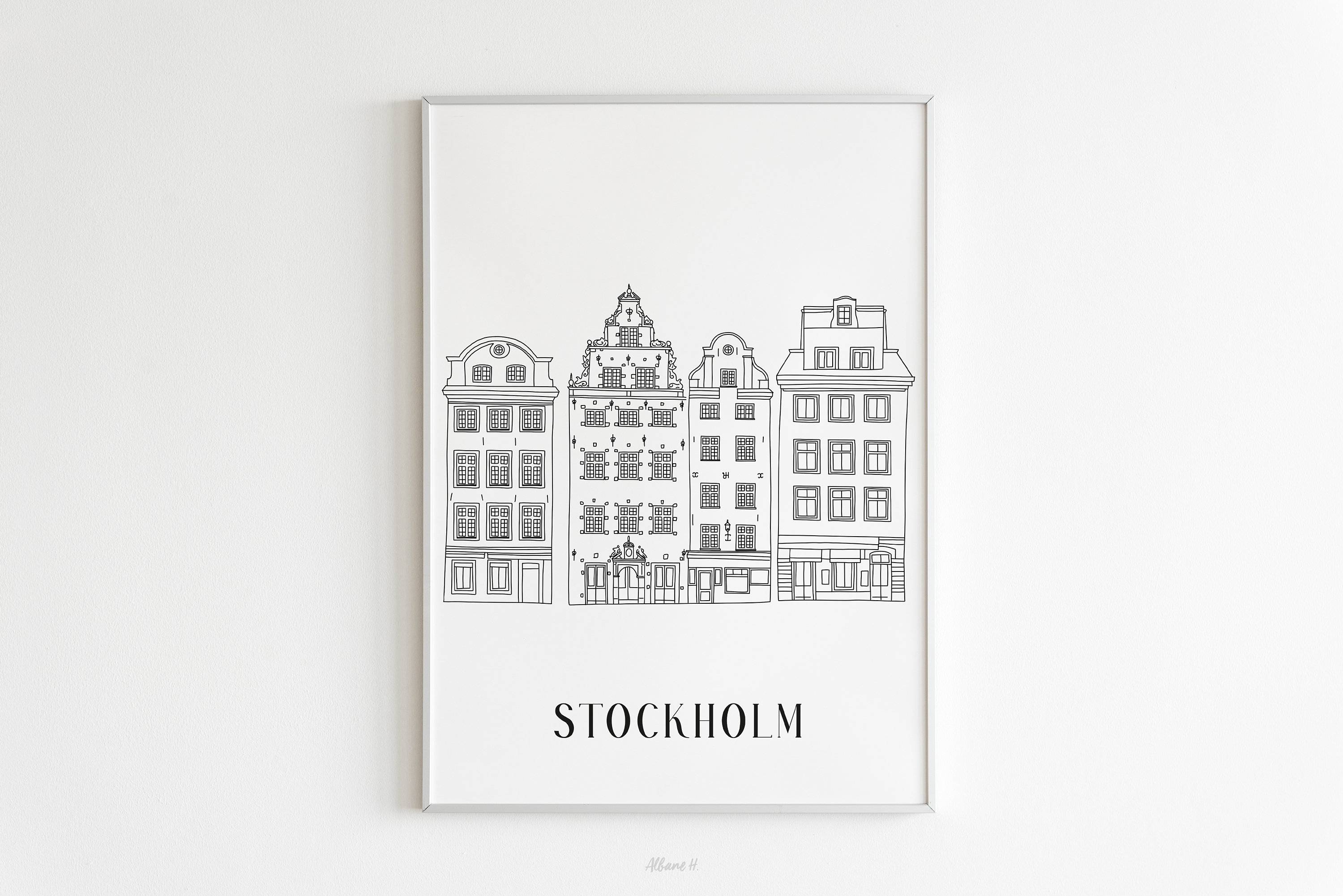 Affiche Stockholm - Papier A4/A3