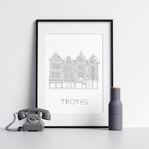 Poster Troyes - A4 / A3 / 40x60 paper