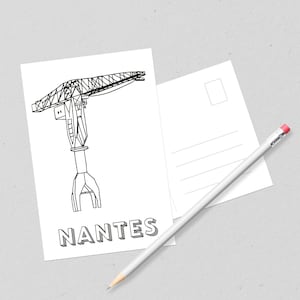 Carte postale Grue Titan - Nantes