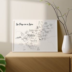 Pays de la Loire - Poster of kleurplaat A3 / 50x70 - Papier