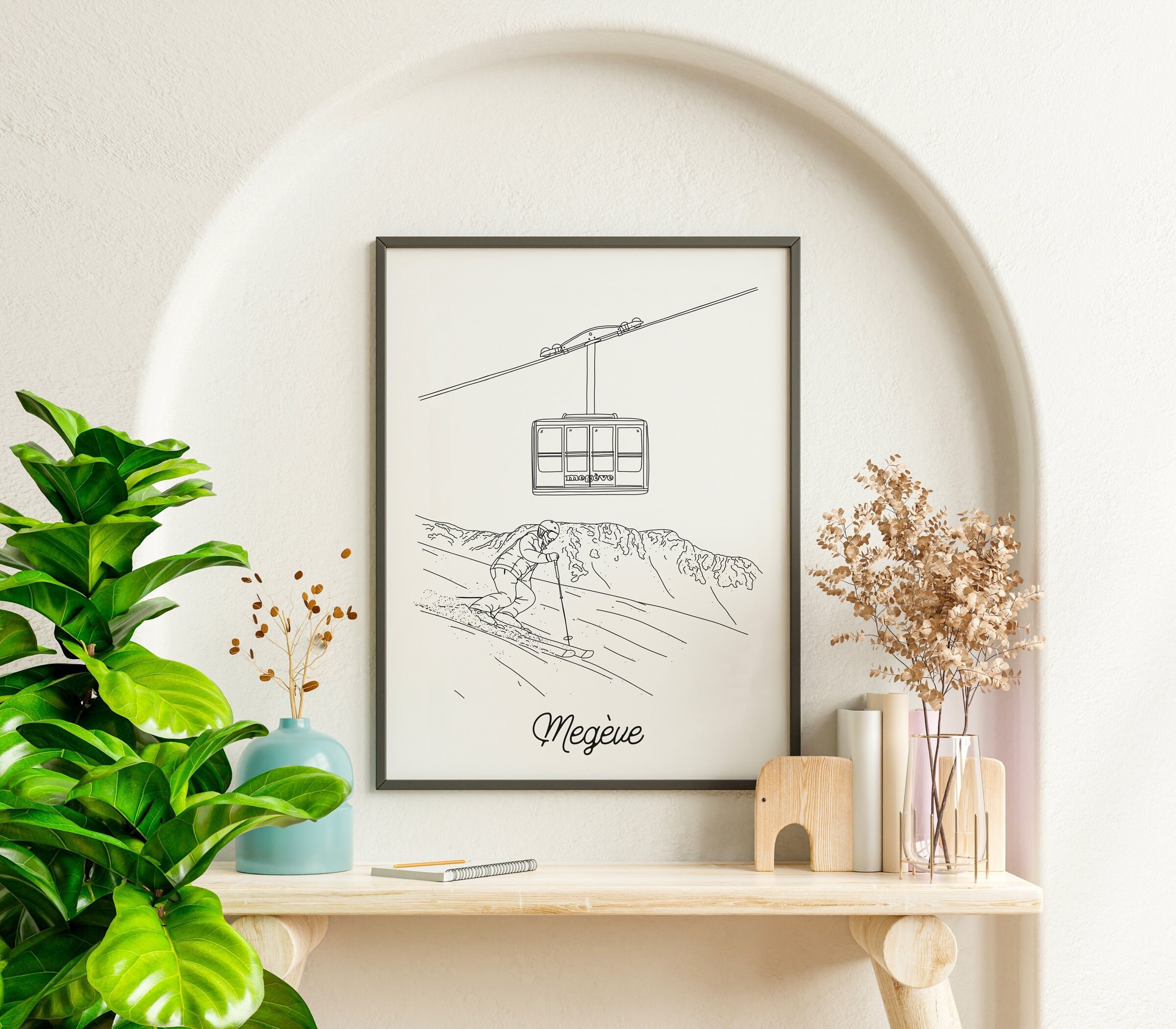 Affiche Megève - Papier A4/A3