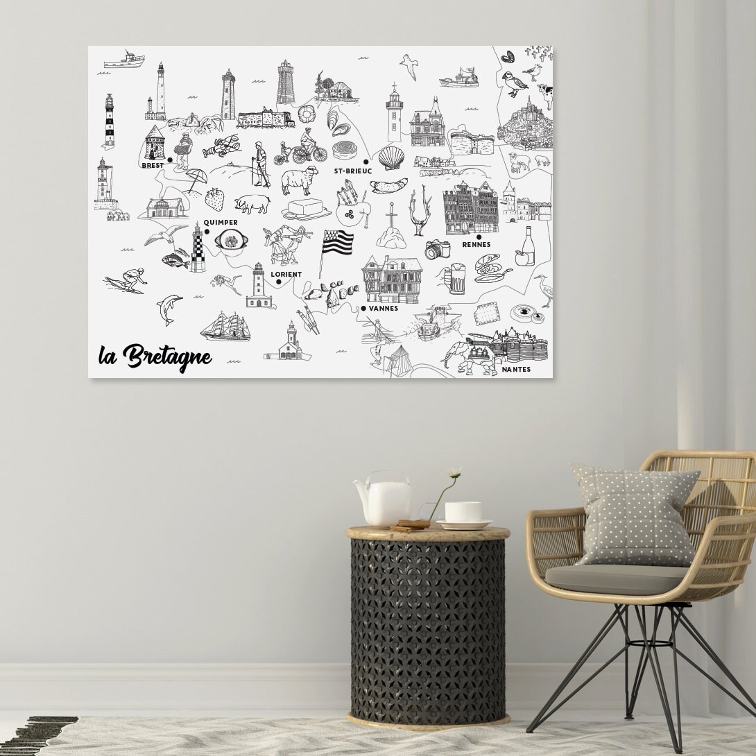 Affiche Bretagne - Papier 50x70cm