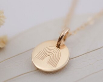 Tiny Disc Necklace, Gold Disc Necklace, Custom Gold Disc Necklace, Gold Filled or Sterling Silver, Layering Necklace, Dainty Circle Necklace