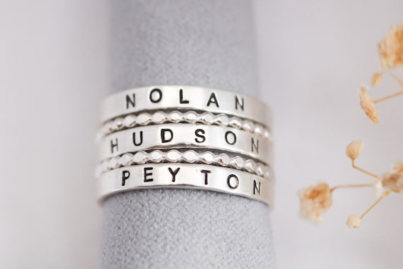 Personalized Lasercut Name Ring - Customized Ring - Name Ring - VivaGifts