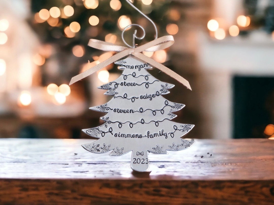 Family Christmas Ornament, Personalized Christmas Tree Ornament With ...