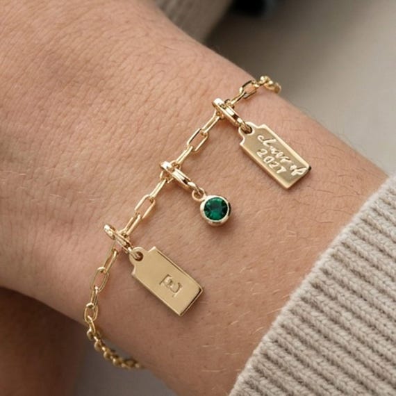 Graduation Gift for Her, Class Jewelry, Class of 2026 Graduation Charm Bracelet, Class Jewelry 2027, 2028, 2029, Custom Charm Bracelet Teen