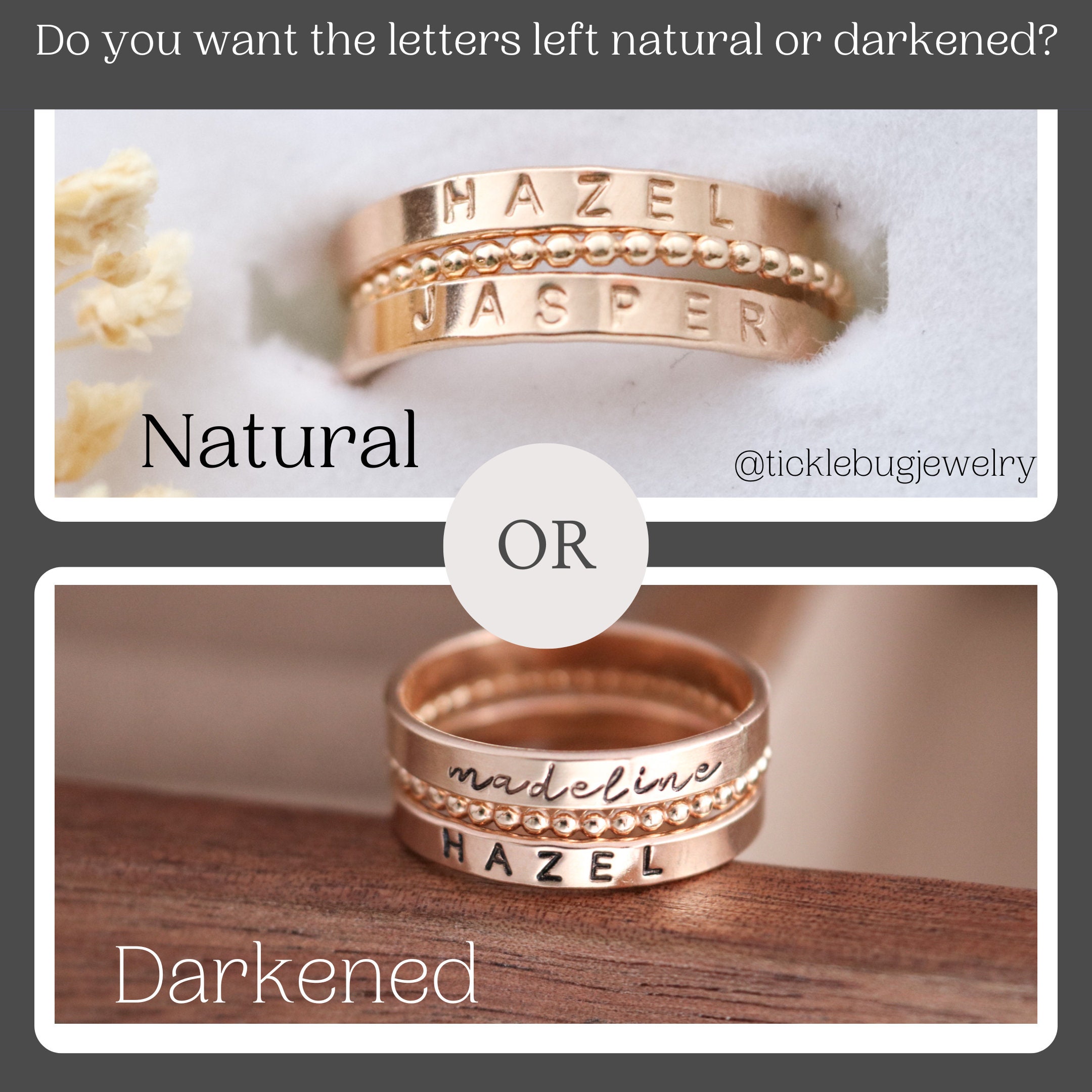 Class Ring Set, Gold Modern Class Rings, Personalized Class Ring Set, Gold Modern Class Rings, Personalized