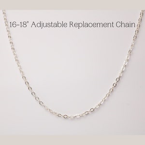 Sterling Silver Adjustable Chain Necklace, Dainty Silver Chain, Fine Cable Chain, Silver Replacement Chain, Everyday Chain, Finished Chain