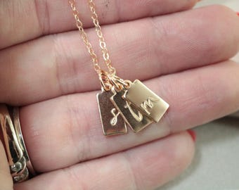 Custom Initial Necklace for Mom Personalized Jewelry Gift in Gold Filled or Sterling Silver