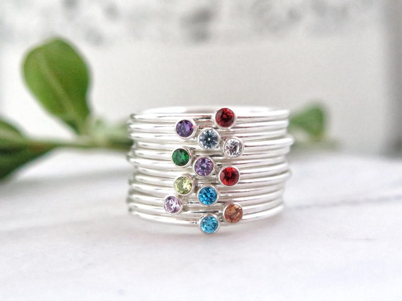 Class Ring Set Sterling Silver Modern Class Rings - Etsy