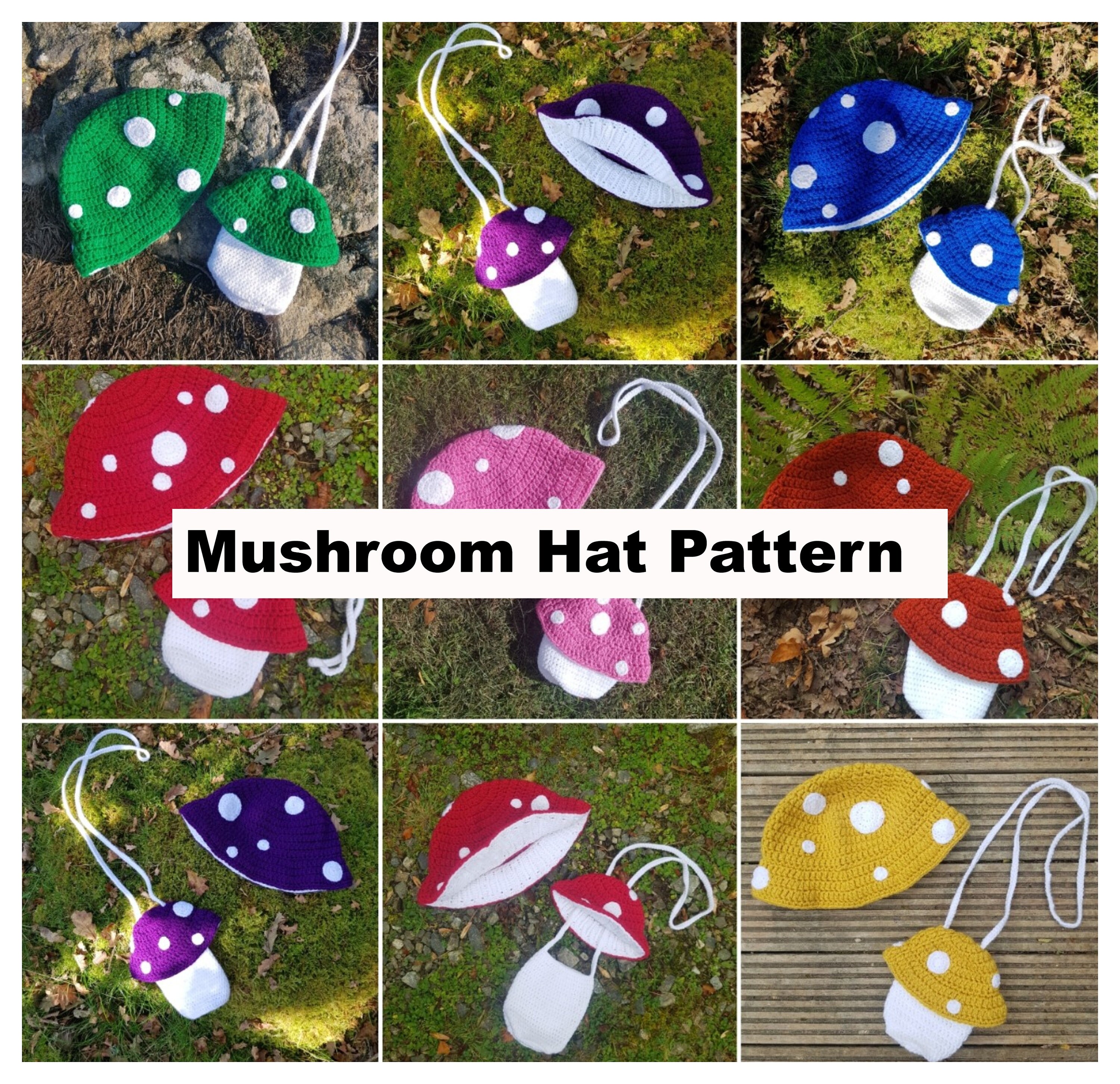 CROCHET PATTERN Mushroom Hat Pattern Pdf Etsy