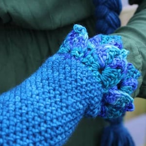 PATTERN: Dragon scale crochet gloves Pattern PDF image 7