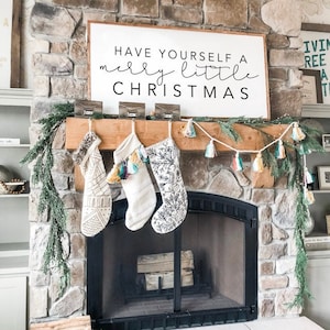 Have Yourself A Merry Little Christmas Framed Wood Holiday Sign