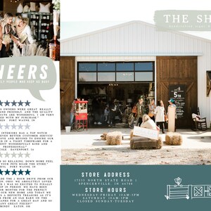 a brochure with a picture of a store