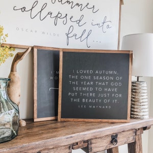 I Loved Autumn Framed Wood Sign Fall Decor Fall Sign