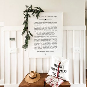 Twas The Night Before Christmas Framed Wood Sign Christmas Sign Holiday Decor