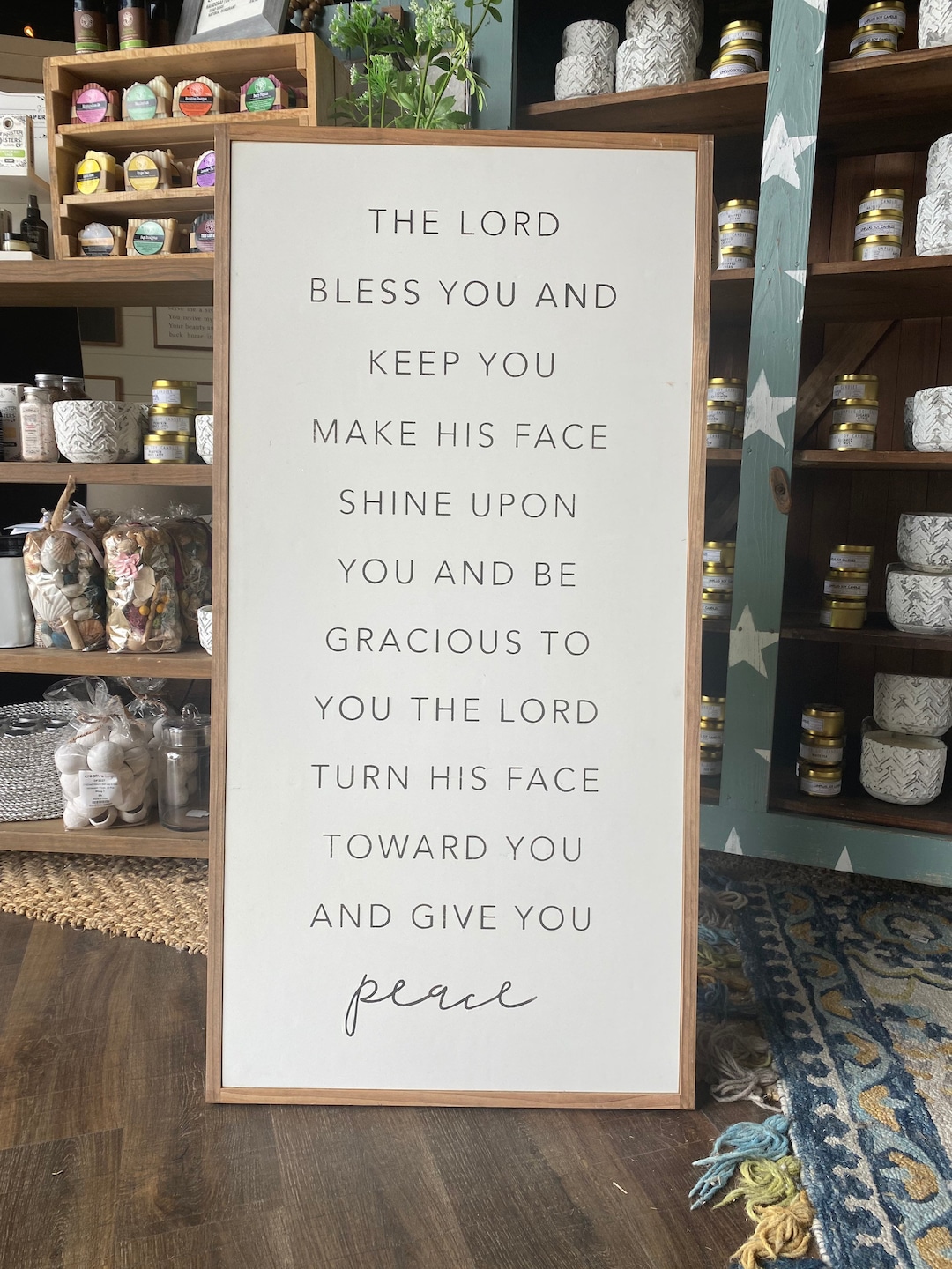 The Lord Bless You and Keep You May His Face Shine Upon You Framed Wood ...