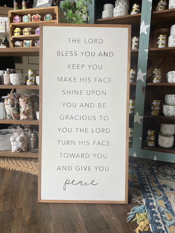 The Lord Bless You and Keep You May His Face Shine Upon You | Etsy