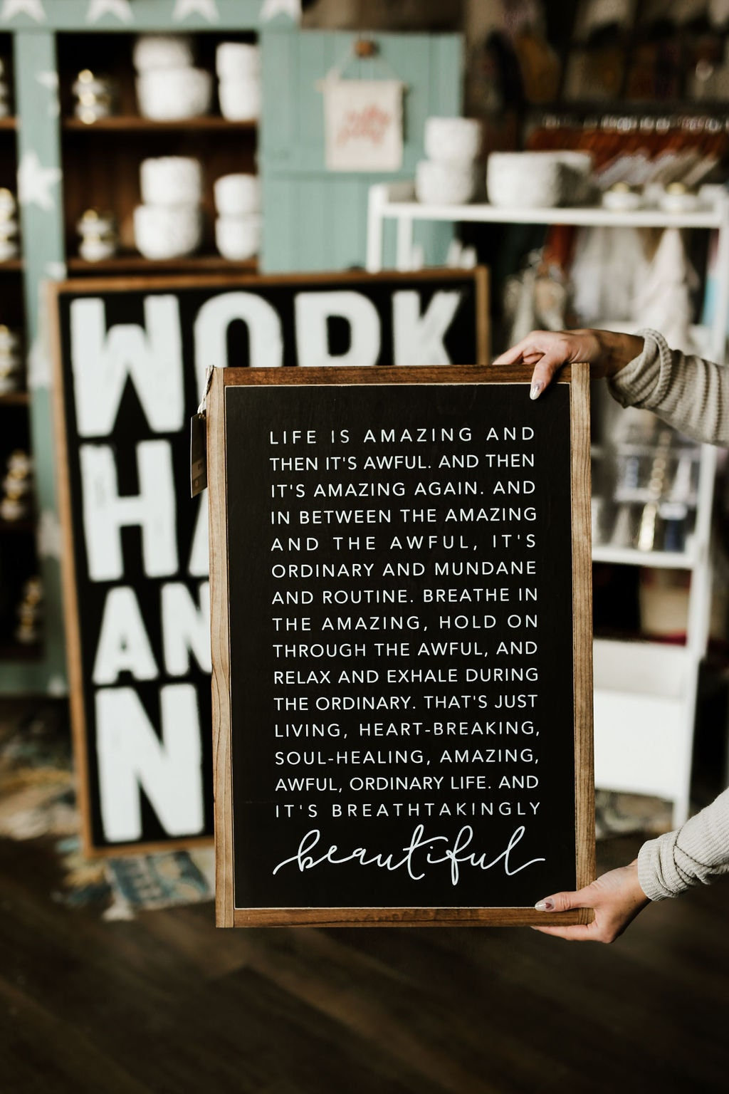 This is a Good Sign... Sign Rustic Hand Made Distressed